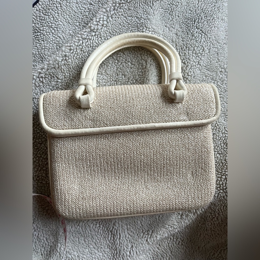 SOLDSOLDSOLDMaryam Nassir Zadeh Lune bag in cream leather and fabric - Picture 7 of 16